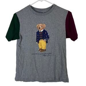 POLO RALPH LAUREN Kids' Polo Bear Cotton Jersey Tee Grey Heather Medium(8-10)